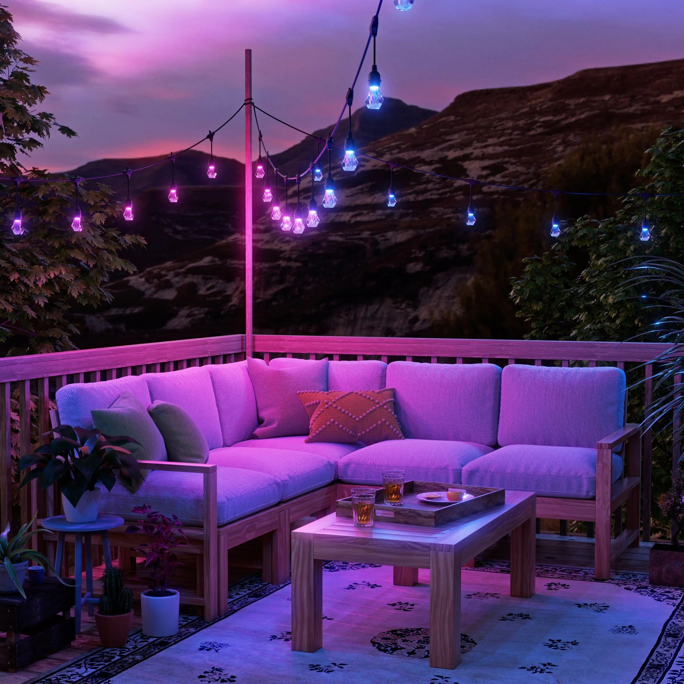 Matter Smart Multicolor Outdoor String Lights Starter Kit 49ft (15m) - Image 3
