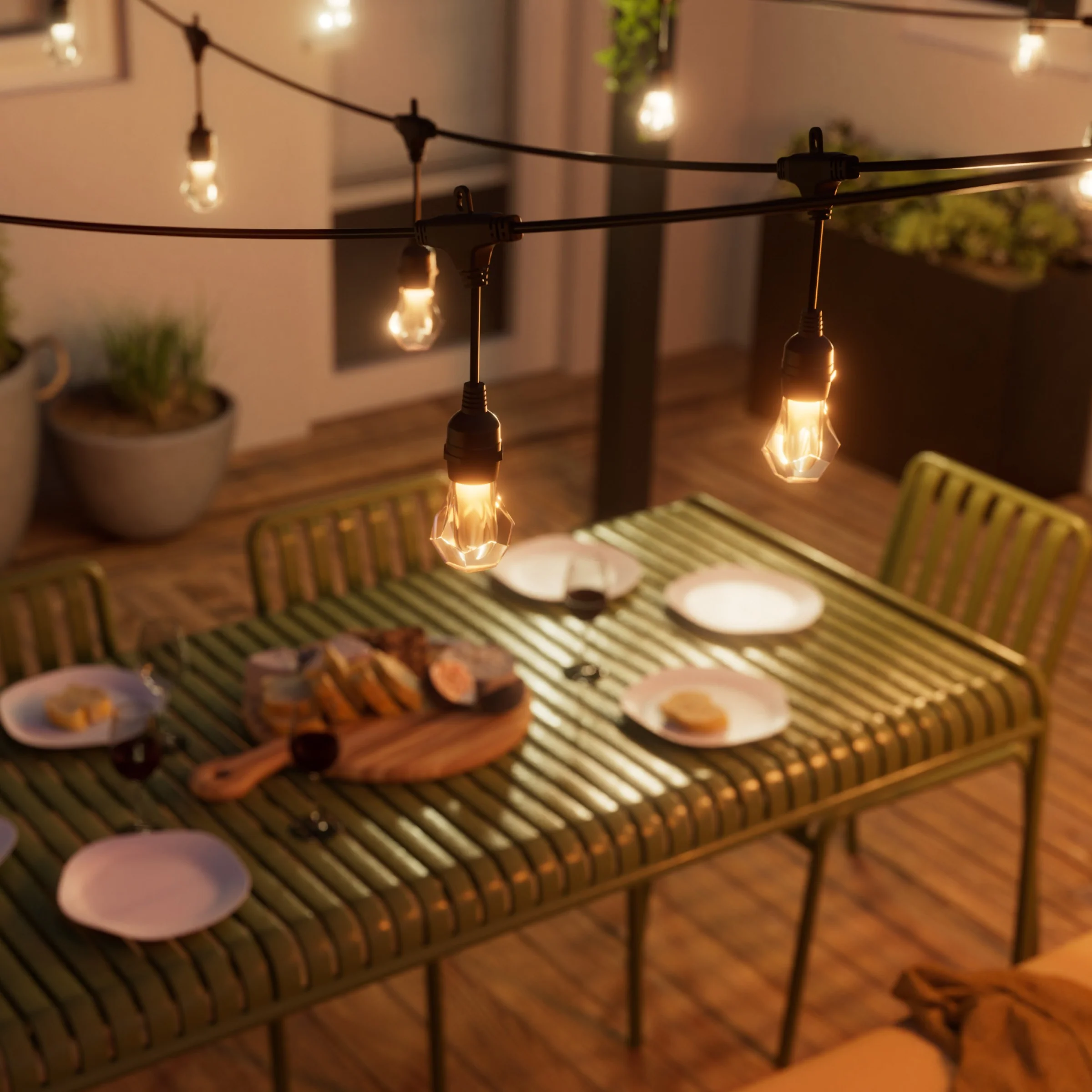 Matter Smart Multicolor Outdoor String Lights Starter Kit 49ft (15m) - Image 4