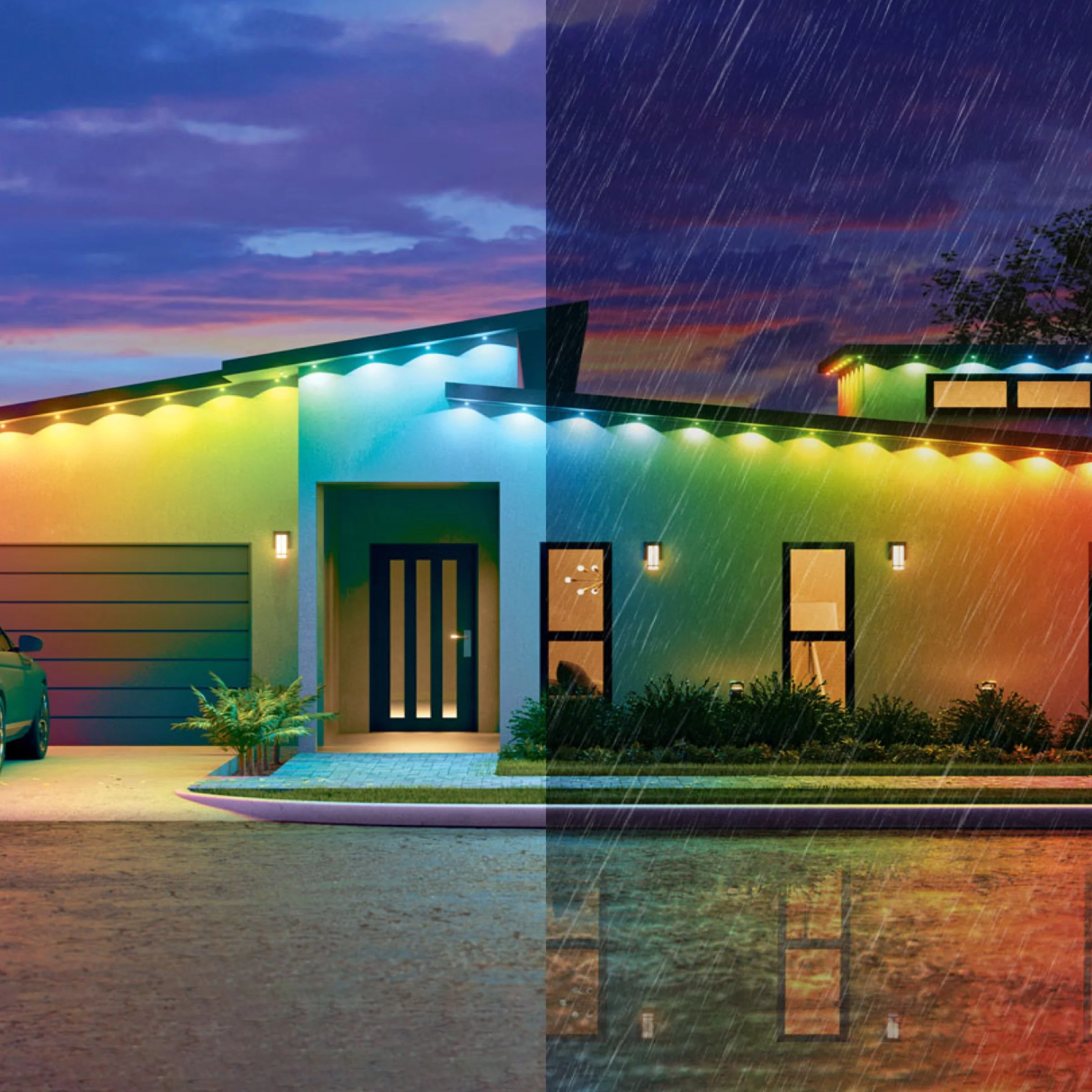 Smart Multicolor Permanent Outdoor Lights Starter Kit 98ft (30m) - Image 5