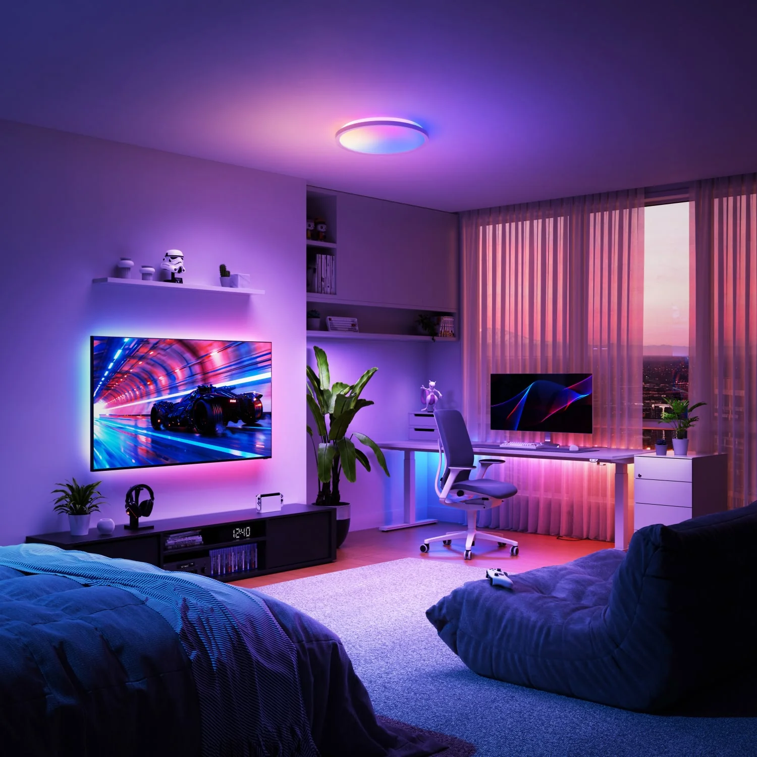 Nanoleaf Smart Multicolor Ceiling Light (2 Pack) - Image 4